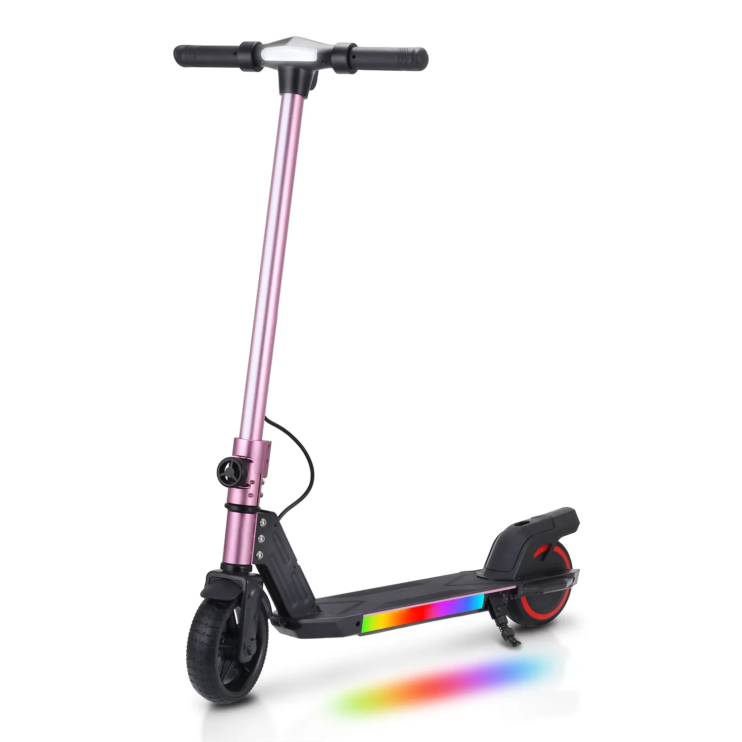 Newest Two Wheel Foldable Electric Cycle Scooter for Kids 6.5inch Tire 130W Brushless Hub Motor Kick Scooter with LED Lights Mini Escooter