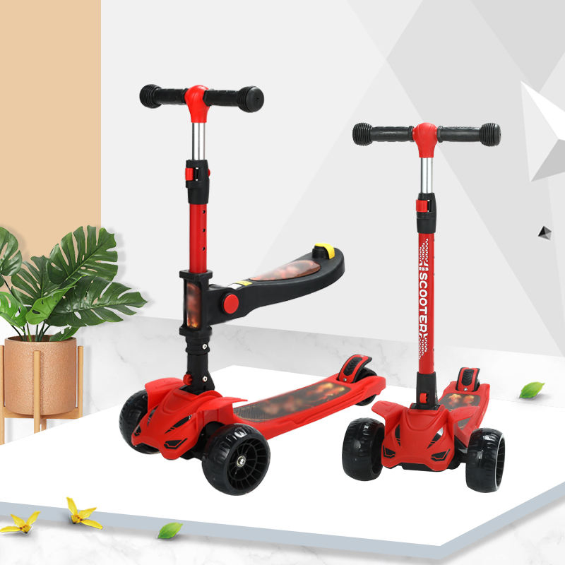 Hot Sale Folding Electric Kids 3 Wheel Kick Scooter Children Spray Kids' Scooter for Kids with Music Kids Scooter