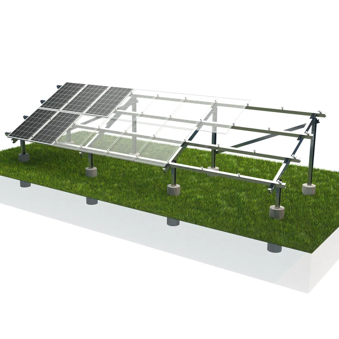 Concrete Blocks Basement Solar Energy System Complete Kit with Solar Panel Ground Mounting
