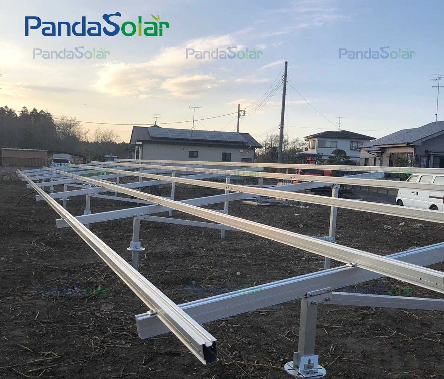 Pandasolar Cheap Solar Products Design Aluminum Solar Mounting System for Ground Solar Mount Adjustable Angle