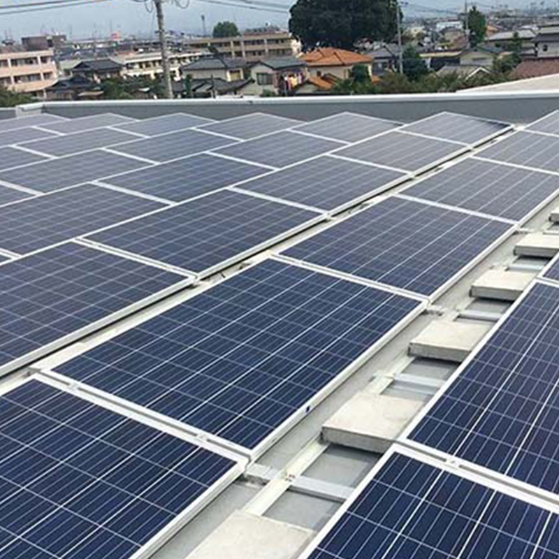 Aluminum Solar Ballasted Mounting System for Flat Concrete Roof PV Power Plant