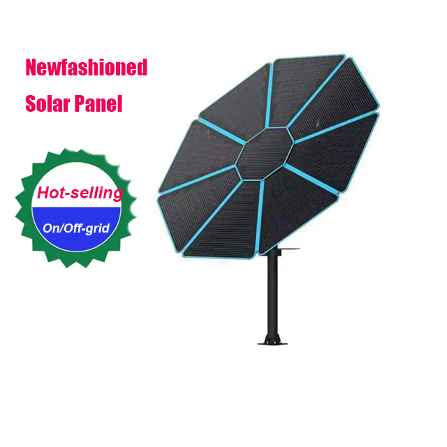 Solar Energy System Beautiful Sunflower Portable Flexible Solar Panel Foldable 1000W with Night LED Light Home or Commercial Use Charging