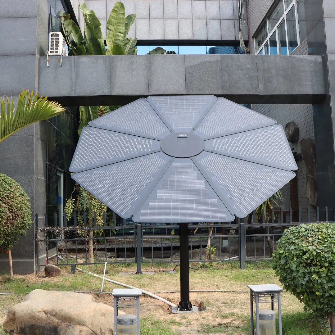 Solar Energy System Beautiful Sunflower Portable Flexible Solar Panel Foldable 1000W with Night LED Light Home or Commercial Use Charging