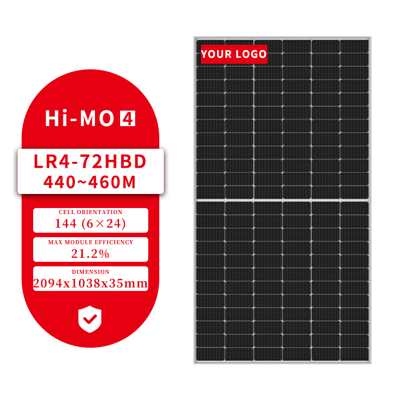 Longi 440-460m Solar Panels and Powerwall Solar Panel Europe Stock Solar Panels Flexible Bifacial