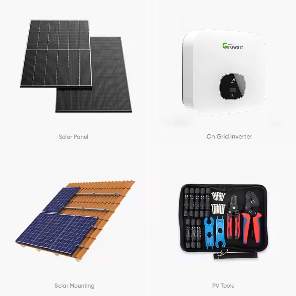 3kw 5kw 10kw 20kw 30kw High Performance on Grid Complete Solar Power System for Home Use