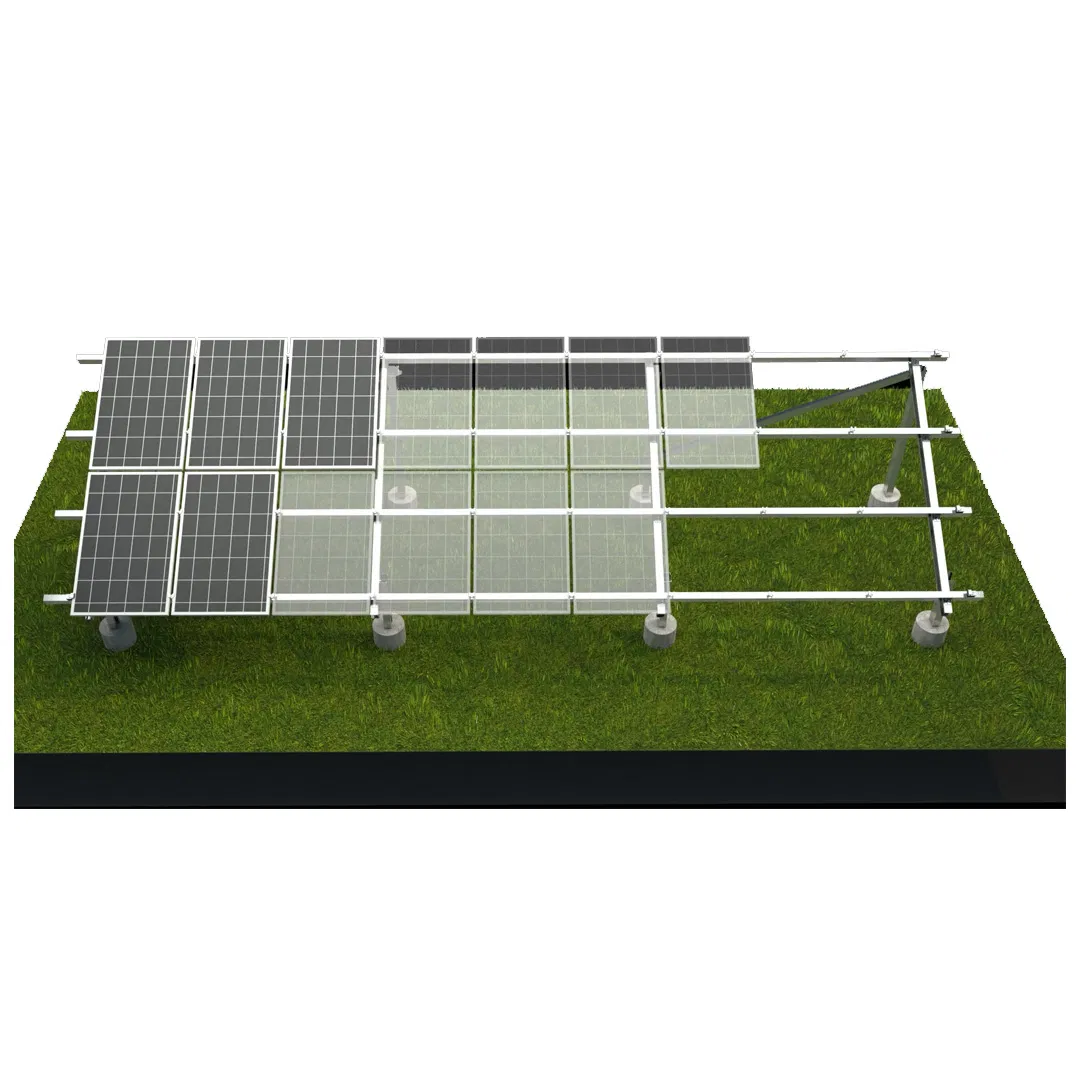 Concrete Blocks Basement Solar Energy System Complete Kit with Solar Panel Ground Mounting