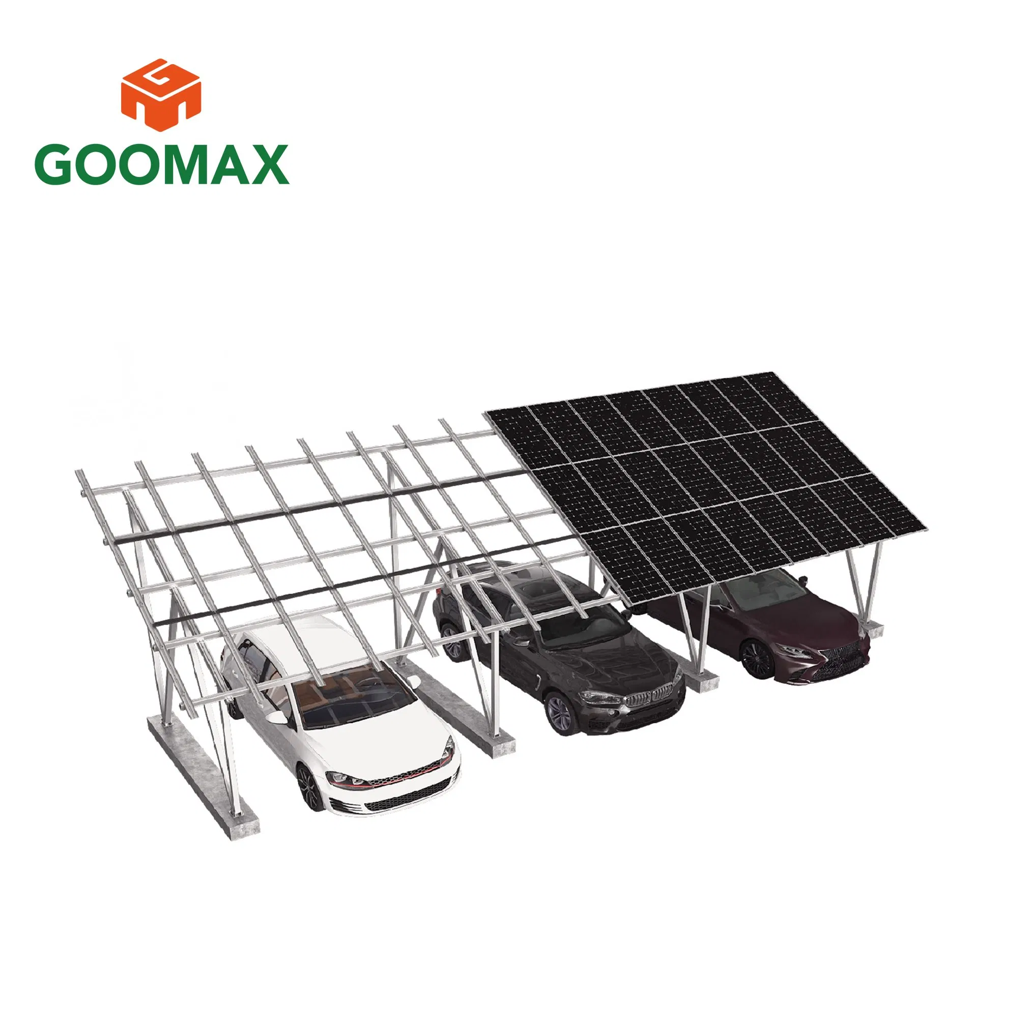 Goomax Carbon Steel Solar Carport Single Double-Sided Solar Carport Mounting System