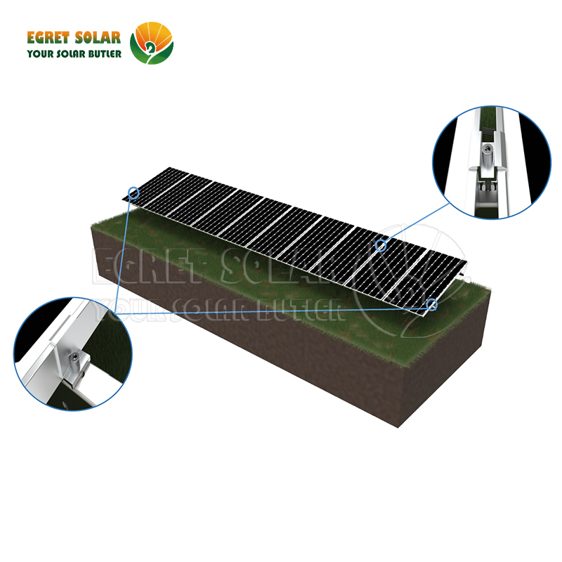 High Quality Galvanized Steel Solar Gound Mounting System for Large Project