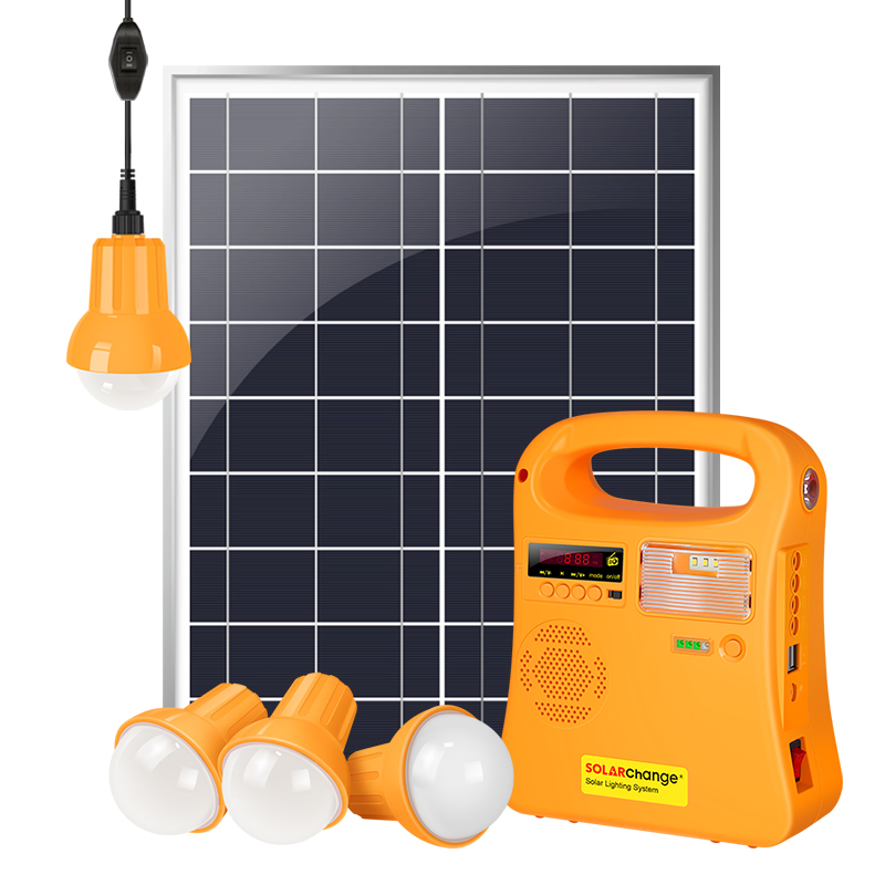 Hotsale Solar Home System 20W Solar Panel Kit with FM Radio/Blutetooth/Mobile Charger