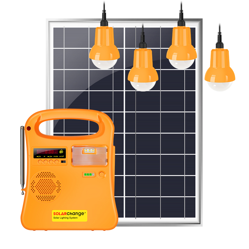 Hotsale Solar Home System 20W Solar Panel Kit with FM Radio/Blutetooth/Mobile Charger