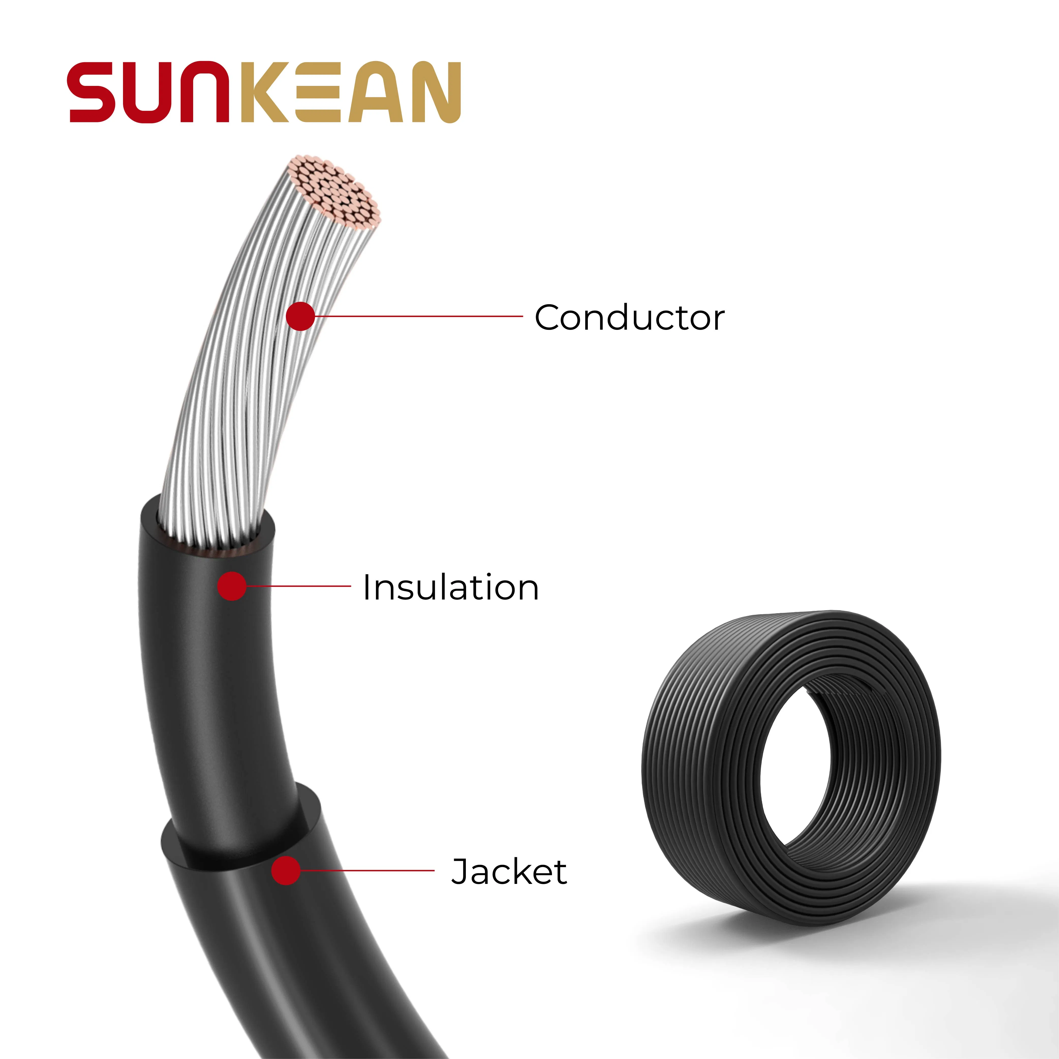 TUV Ad8 Waterproof XLPE PV System Wire Electric Photovoltaic Energy Storage 1500V 4mm Aluminum Solar PV Battery Cable