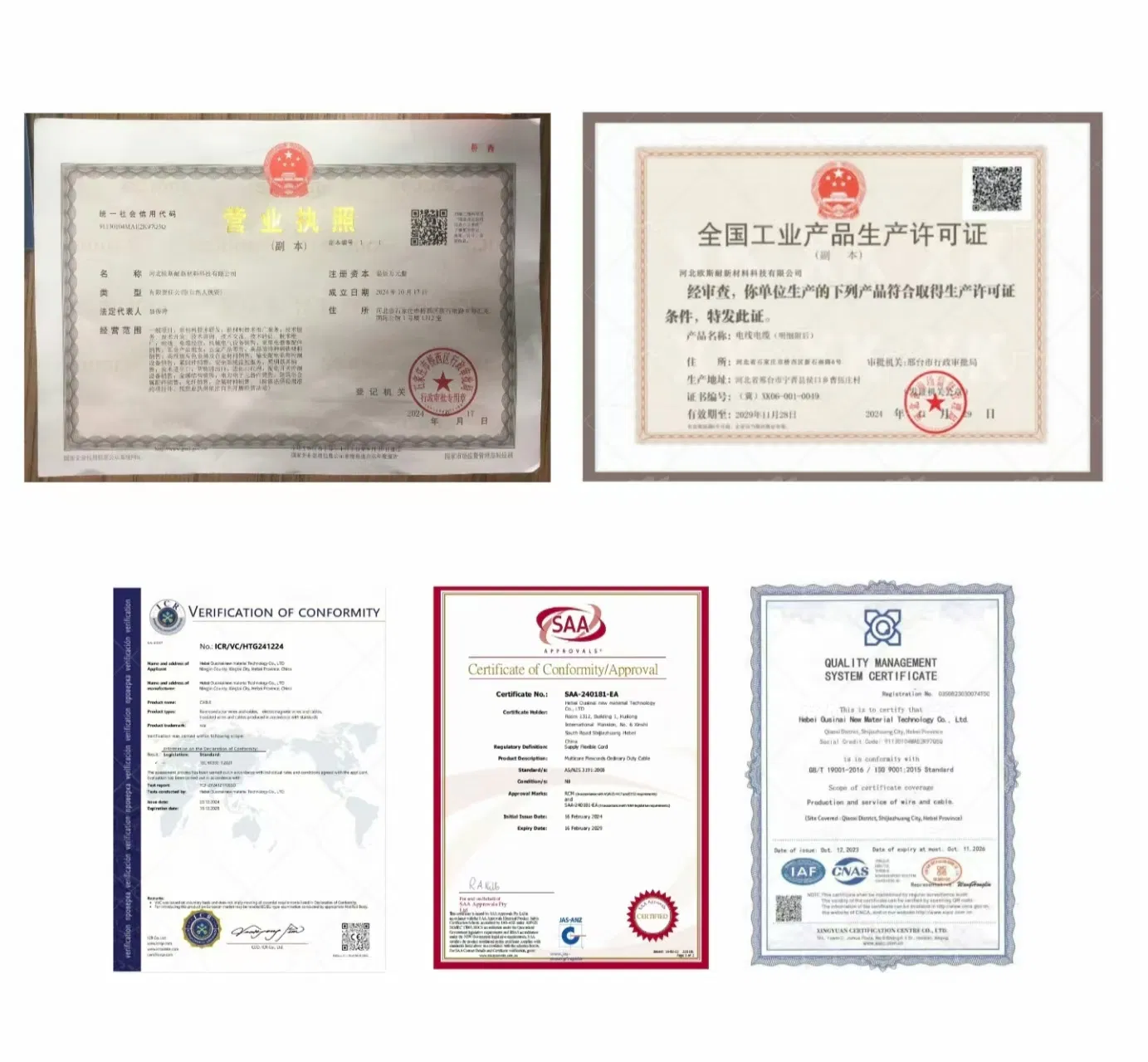 Certification Documents