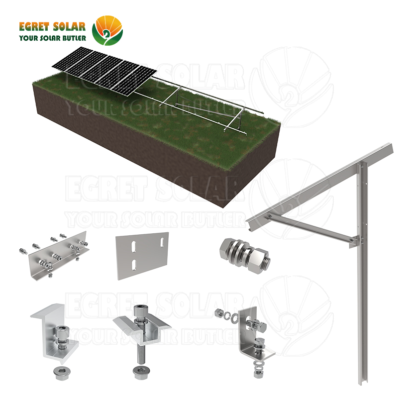 High Quality Galvanized Steel Solar Gound Mounting System for Large Project