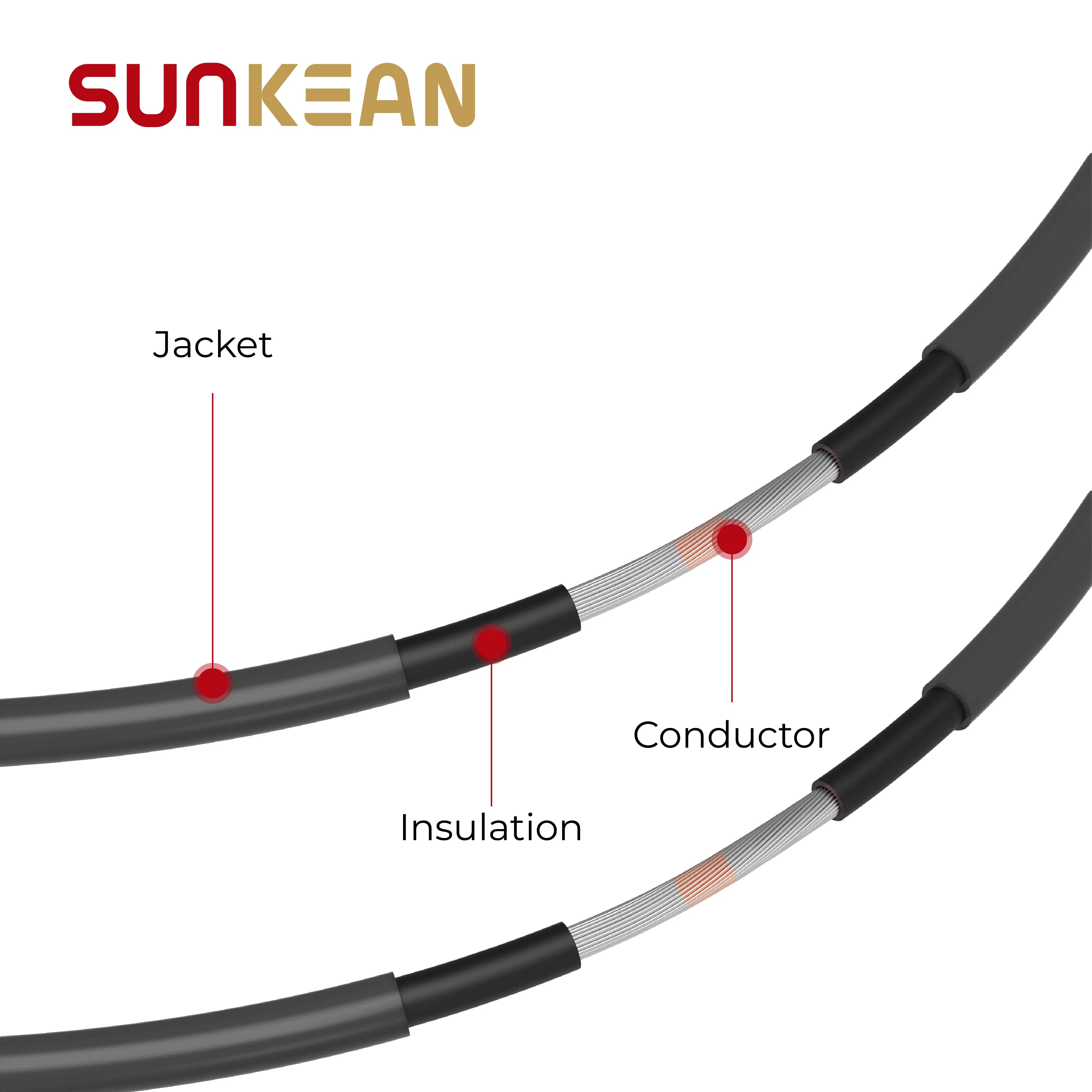 TUV Ad8 Waterproof XLPE PV System Wire Electric Photovoltaic Energy Storage 1500V 4mm Aluminum Solar PV Battery Cable