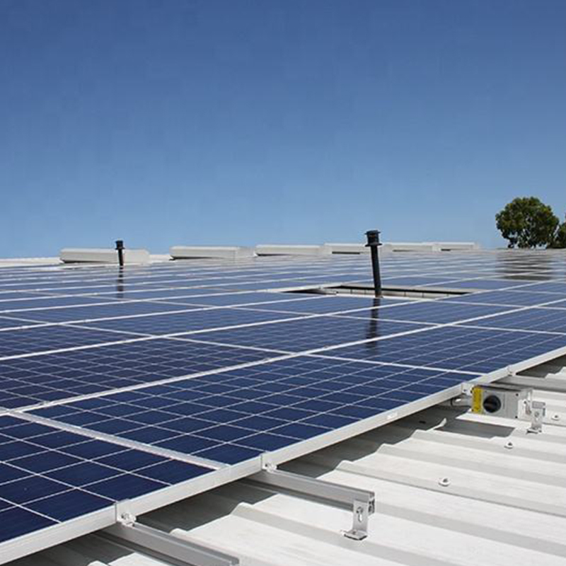 Aluminum Solar Ballasted Mounting System for Flat Concrete Roof PV Power Plant