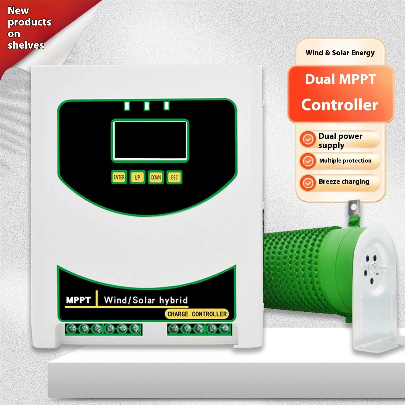 Wind MPPT Charger Controller 48V 2000W Dual MPPT Wind Solar Hybrid Controller for Solar Power System