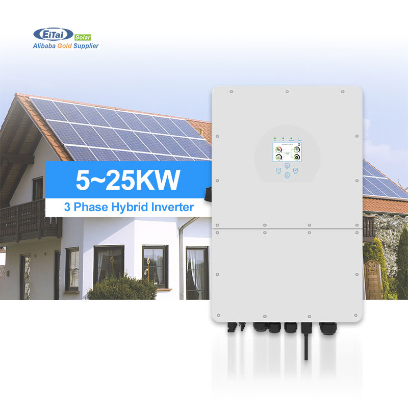 Eitai 5kw 10kw 20kw 30kw Photovoltaic Kit Energia Complete Set 3phase Three Phase Hybrid Solar Panel Home Power Energy Storage System 10000W for Home