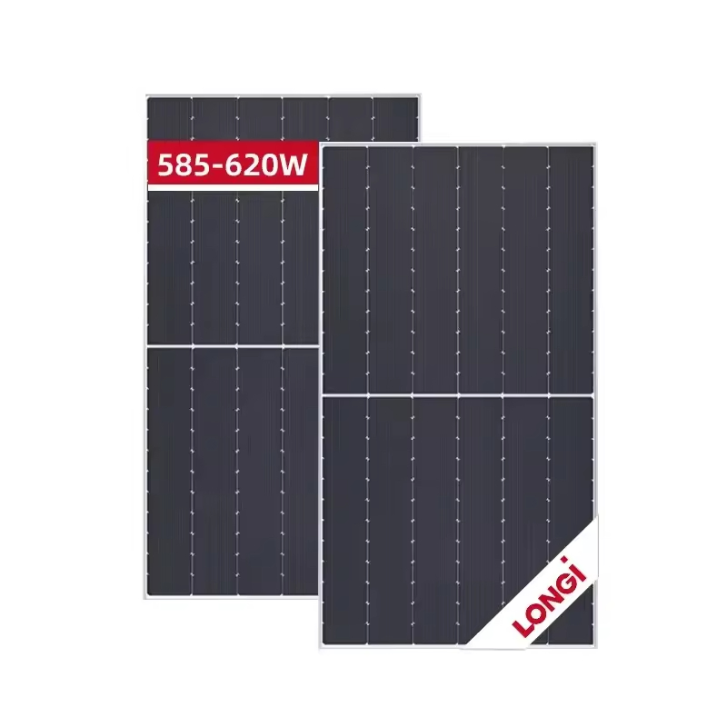 Longi Good Price 585W 590W 595W 600W 610W 615W 620W Hpbc Half Cut Cell Solar Panel Bifacial for Home Use