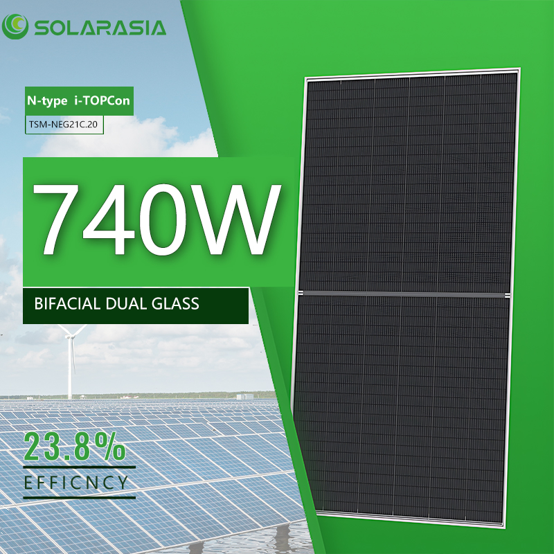 Trina 700 Watt Highest Efficiency Half Cell PV Monocrystalline Solar Panel 715W 720W 725W 730W 735W 740W Solar Panel Module for Home Power Systems