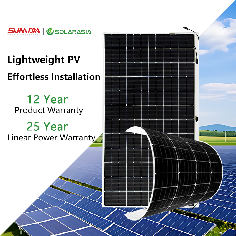 Flexible Solar Panel Solar Power 520W Flexible Solar Panel Monocrystalline Module Price for Home Solar Energy System Lightweight PV Module