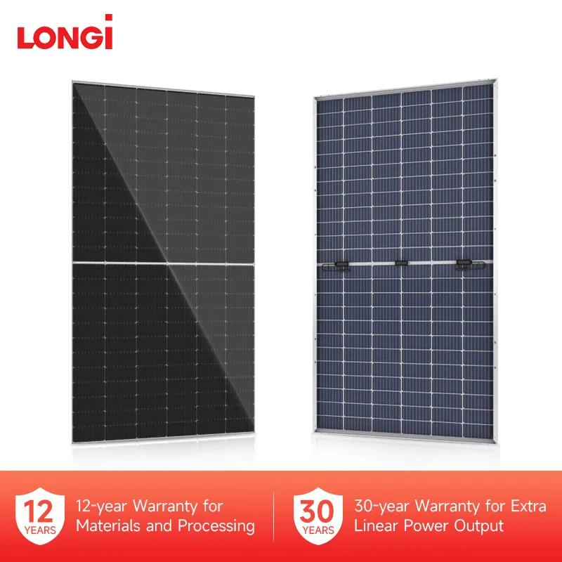 Longi High Quality Warranty 25 Years Half Cut 144 Half Cells 182mm 545W 550W Bifacial Solar Mono Panel