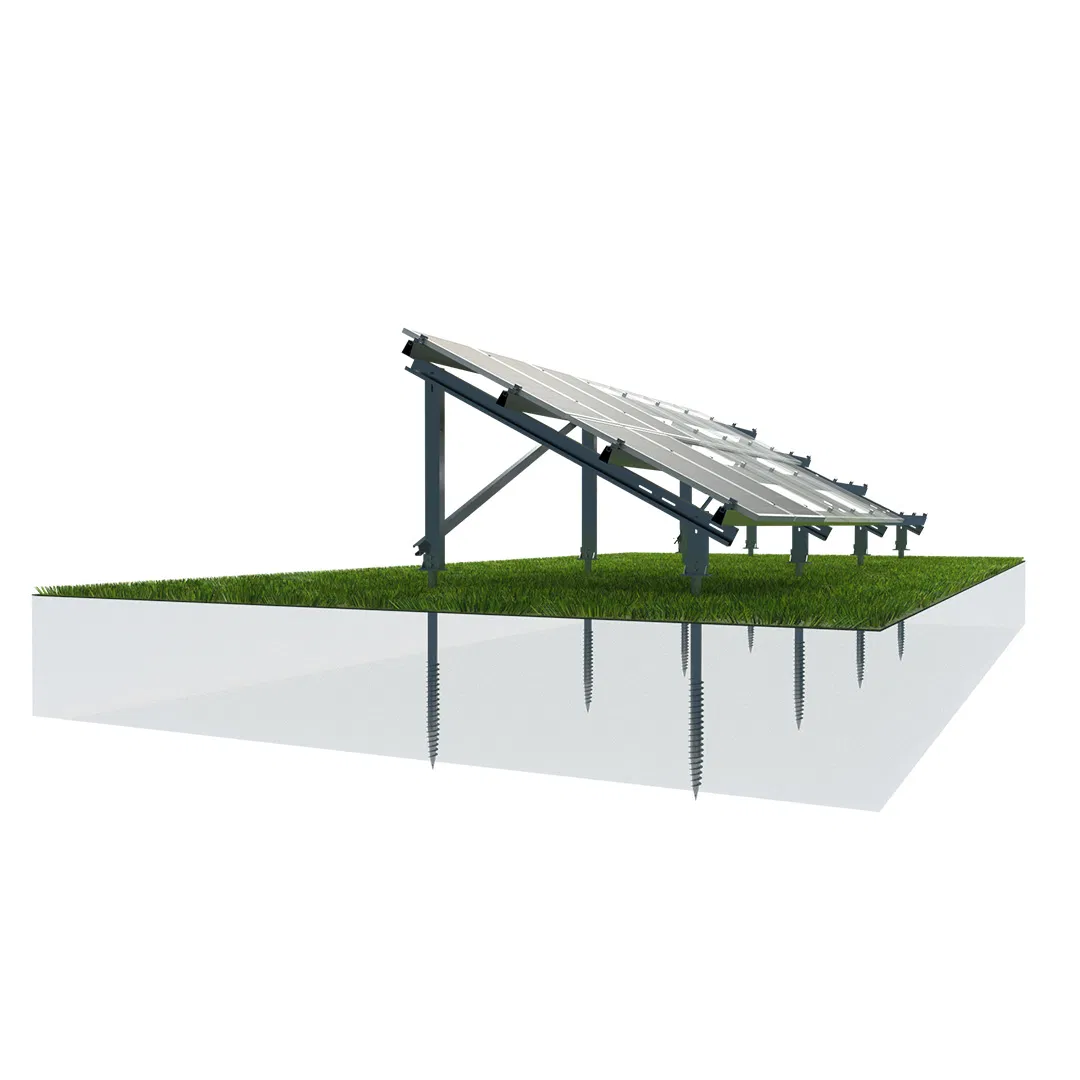 PV Solar Panel Energy Power Plant Pitched Roof Aluminum Pole Ground Structure Mounting System for Farm