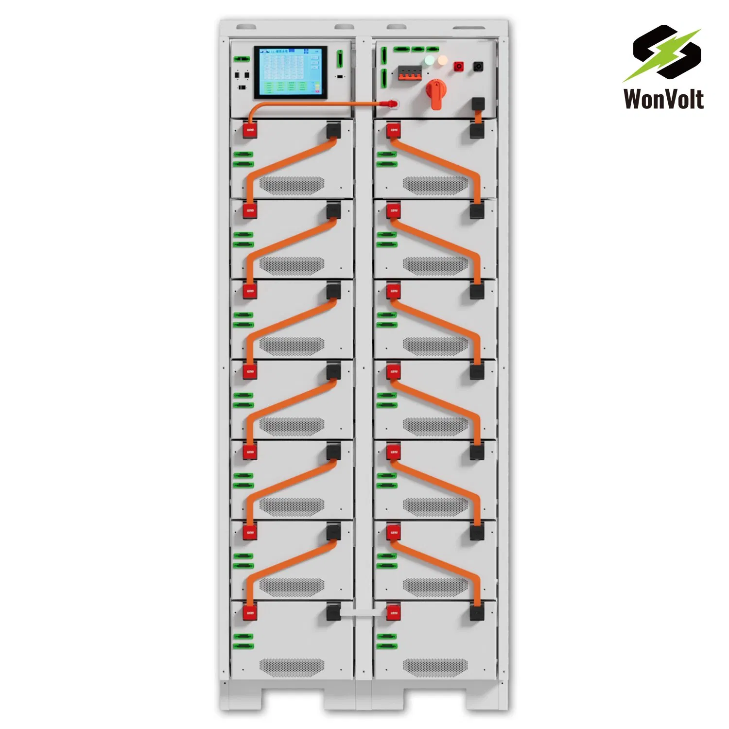 Wonvolt off Grid Solar Power System 60kw 100kw 120kw 150kw 200kw 250kw 300kw 400VAC Hybrid Energy Storage System with 200kwh 500kwh LiFePO4 Battery