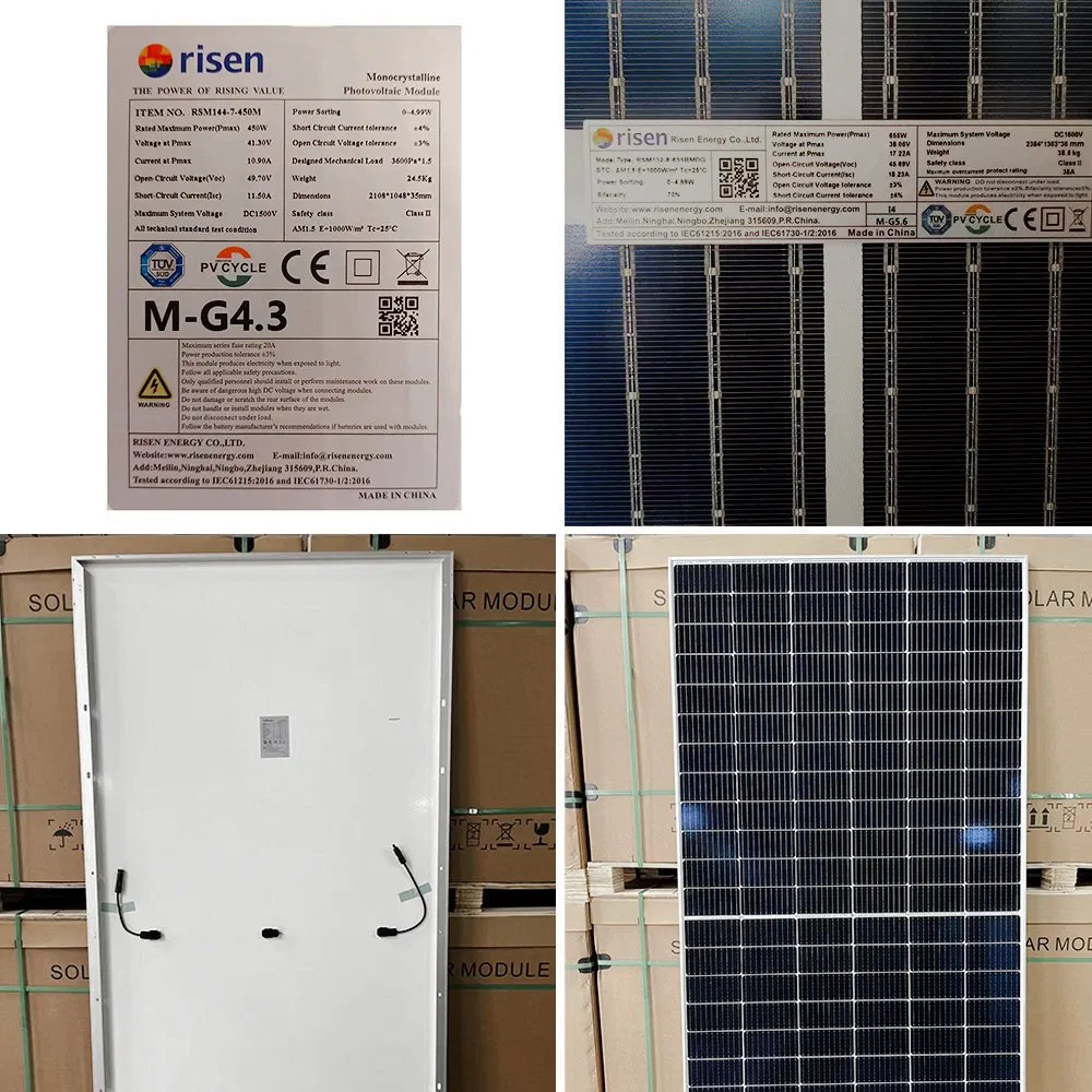 Risen Thin Film Solar Module 575W 580W 585W Topcon N Type Solar Panel for Europe