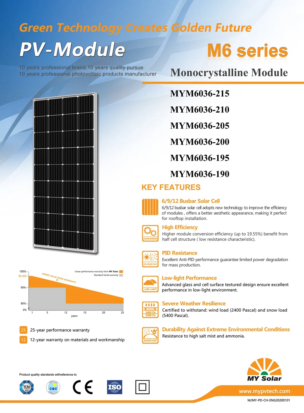 PV Monocrystalline Solar Panel