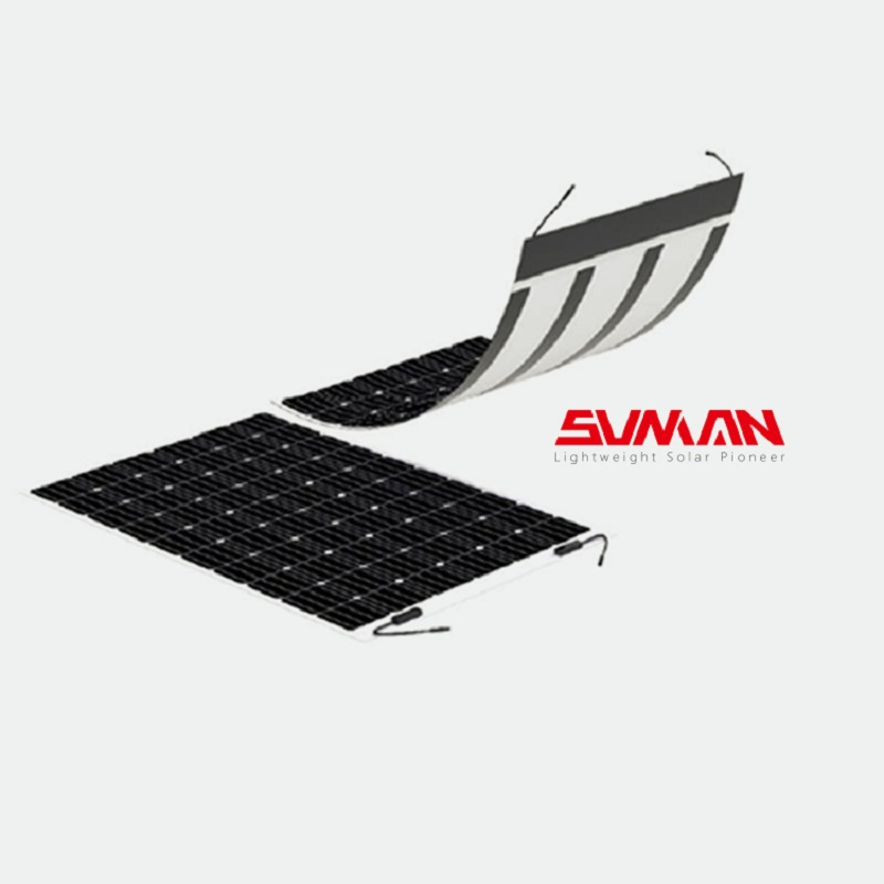 Monocrystalline Flexible Solar Panel Sunman Earc 430W 530W Lightweight Frameless Silicon Flexible Waterproof Solar Panels