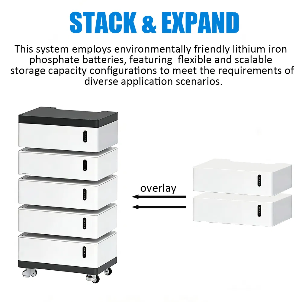 Expandable Home Ess Series Stackable Battery Modules Solar Energy Storage for Flexible Capacity