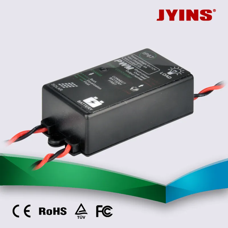 6V/12V 1A/3A/5A Manual PWM Solar Charge Controller