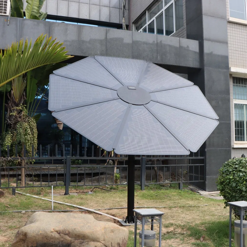 Solar Energy System Beautiful Sunflower Portable Flexible Solar Panel Foldable 1000W with Night LED Light Home or Commercial Use Charging