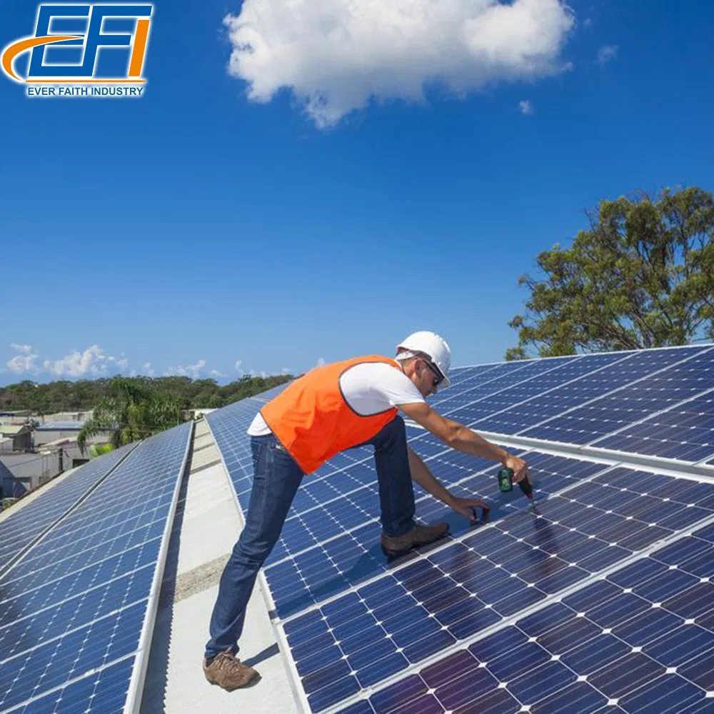 Solar Flat Roof Mount Solution PV Panel Structure Flat Roof Solar Mounting Kit