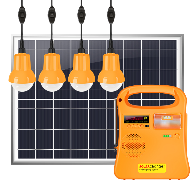 Hotsale Solar Home System 20W Solar Panel Kit with FM Radio/Blutetooth/Mobile Charger