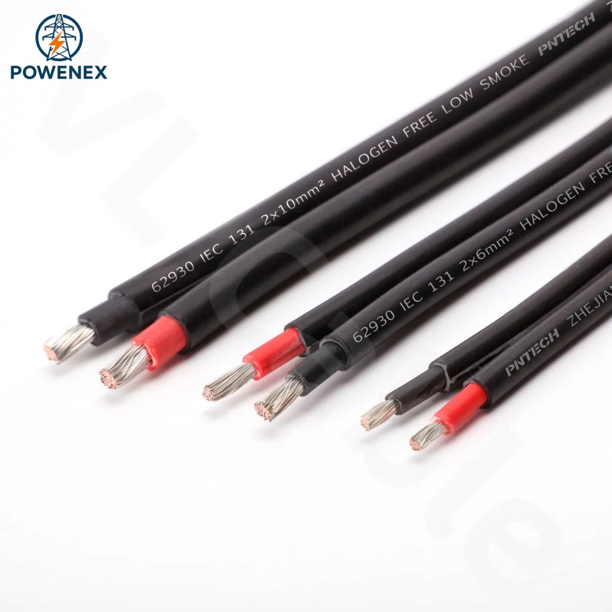 TUV En 50618 H1z2z2-K 1500V DC 4mm² 6mm² Electrical Solar Wire Cable