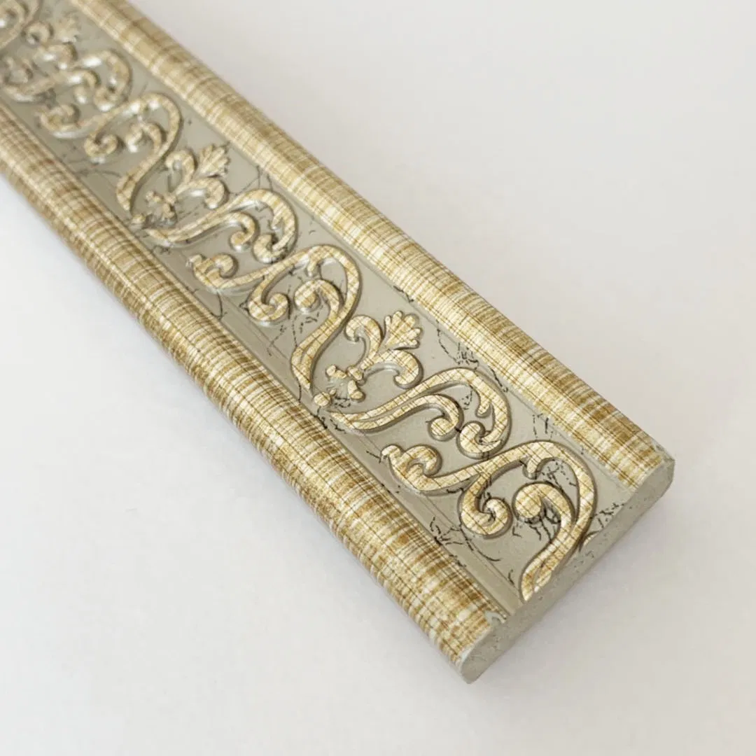 Construction Chair Rail Moulding Waterproof Plastic Champagne Color Moulding