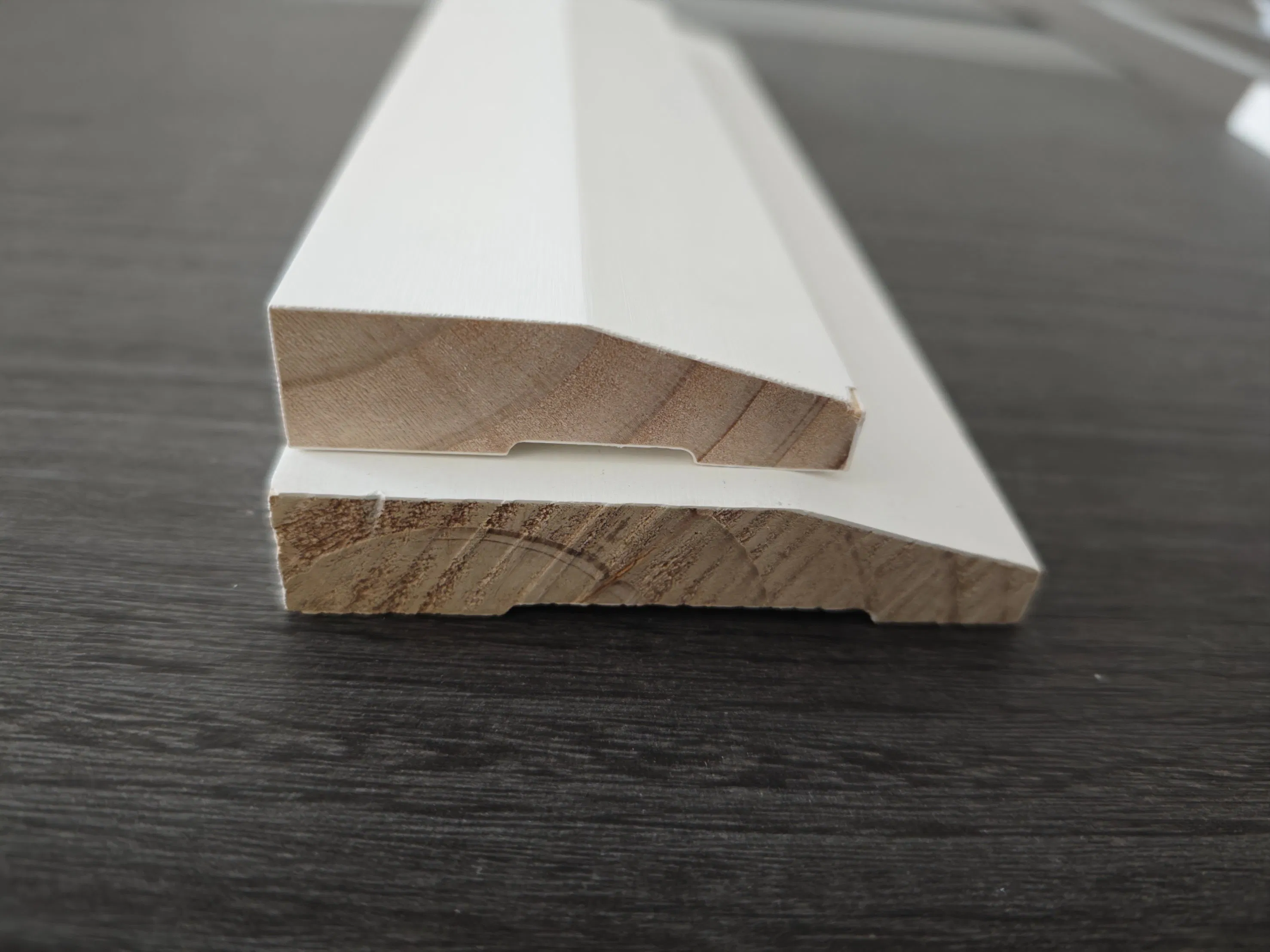 18*138 Primed Timer Pine Half Splayed Skirting Board Wood Moulding