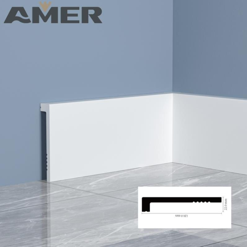 Polystyrene Mildew Proof Waterproof Flooring Accessories PVC PS Skirting Board