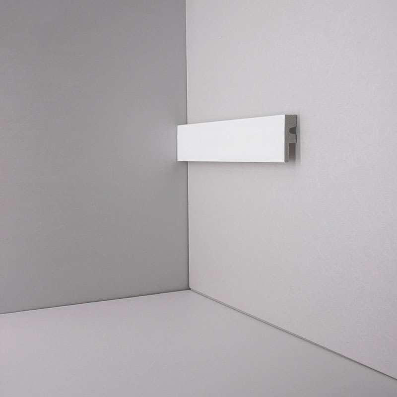 Decorative White PS Polystyrene Foam Chair Rail Moulding LED Lighting Moulding