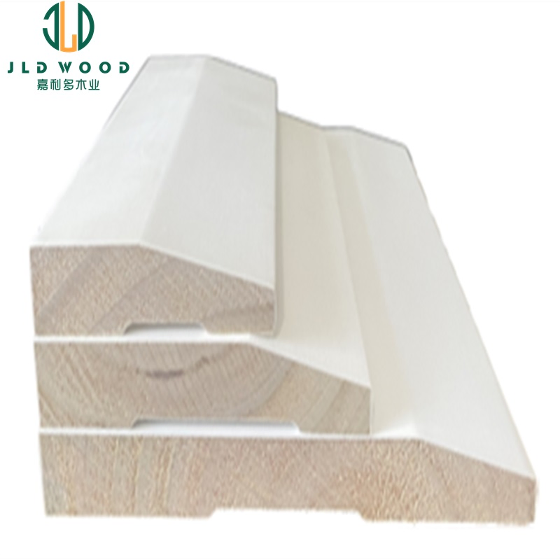 Wholesale White Primed Pine Wood MDF Mouldings Modern Interior Decoration Moulds Waterproof Skirting Baseboard Moulding Door Casing