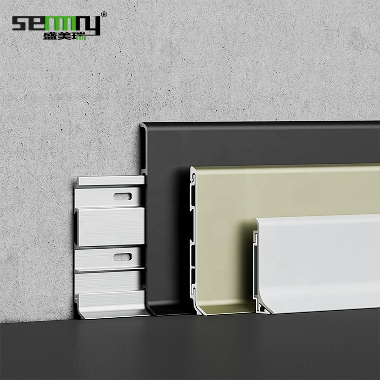 Edged Lines Skirting Baseboard Tile Aluminum Wall Skirting Board Baseboard Waterproof