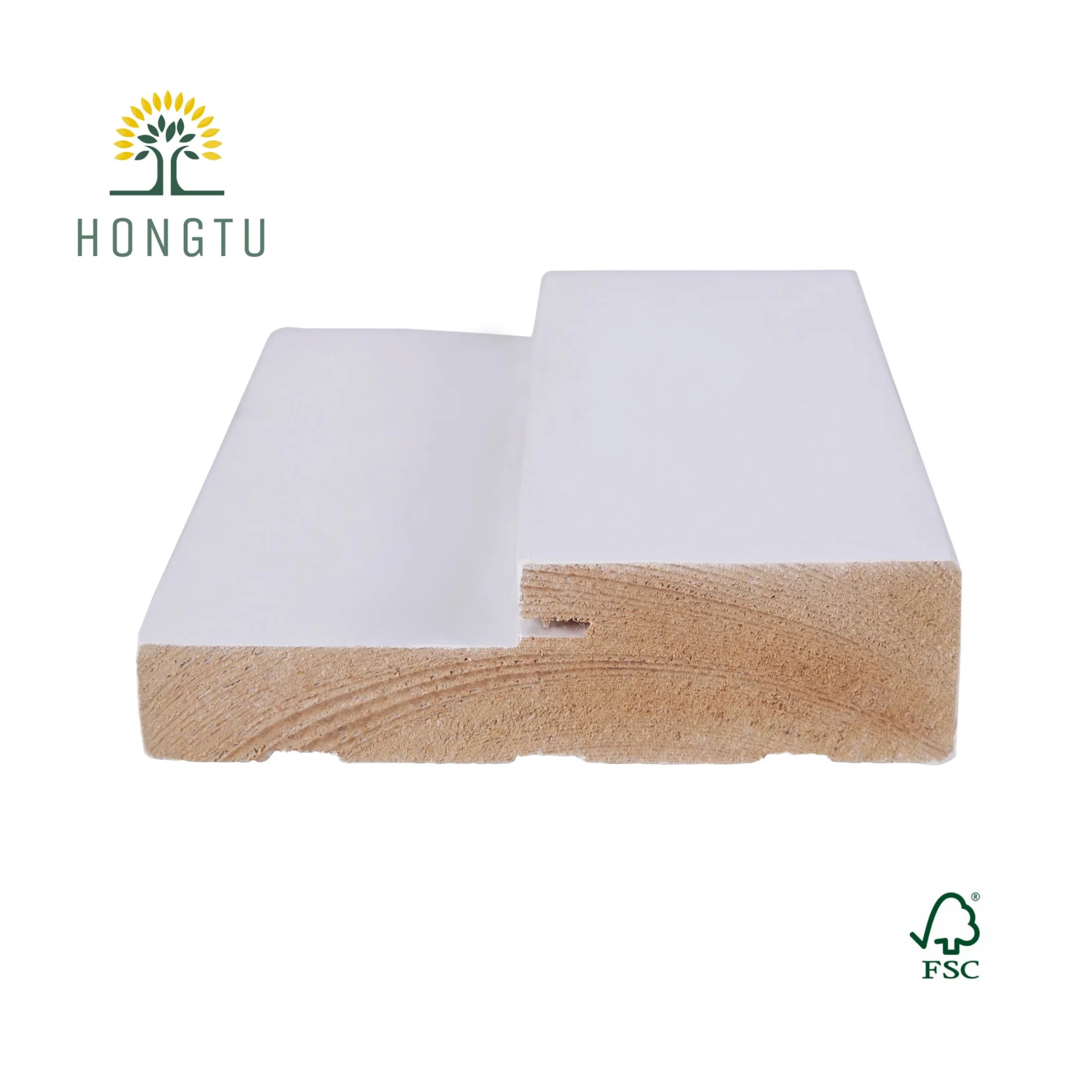 Elegant Fj Primed Decorative Pine Door Frame for Modern Interiors