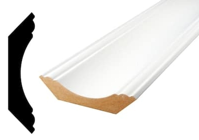 Gesso Primed White Primed Skirtings Wooden Baseboard Moulding Modern Waterproof MDF Baseboard