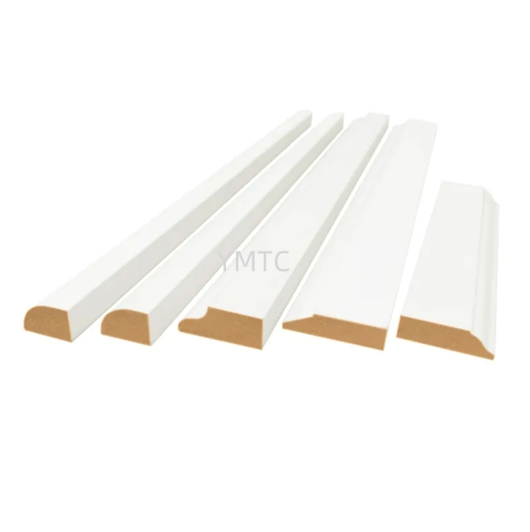 White Primed Finger-Joint Pine Wood Quarter Round Shoe Moulding for Floor