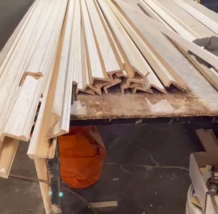 Molduras Pared Home Decor Modern Design Decoration Material Wood Half Round Round Mouldings Decorative Lines Trim Wall-Skirting-Board Skirting Baseboard