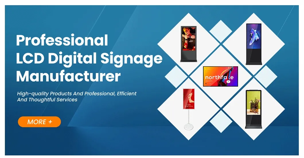 Indoor Ultra-Thin Floor Standing Digital Totem