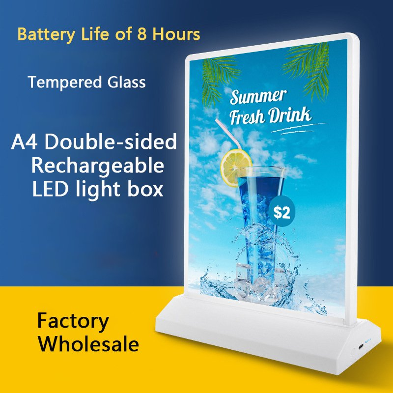 Photo Frame LED Signage A4 LED Menu Board for Bar Store Restaurant Advertising