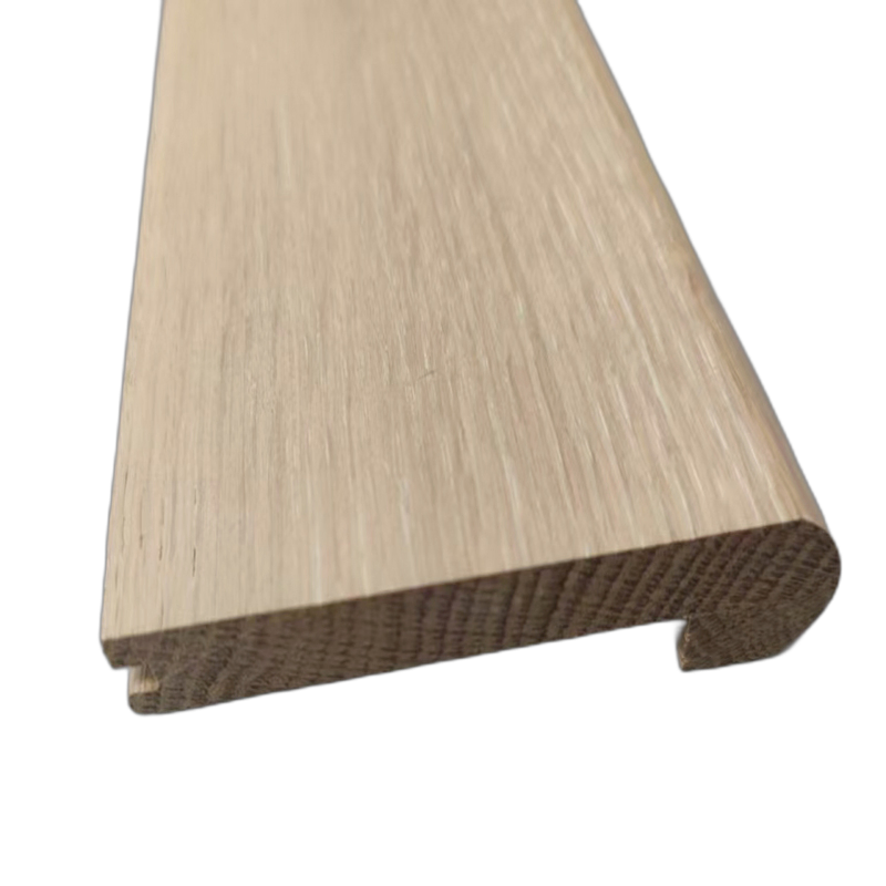 Durable Wooden White Oak Stair Tread for Flat Staircase