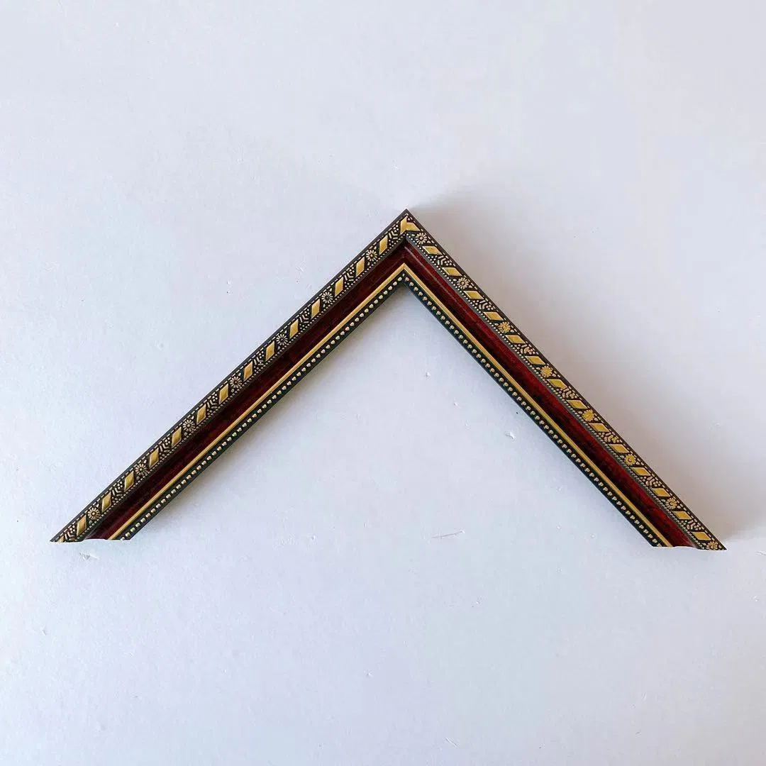 Yiwu Factory Eco-Friendly PS Plastic Moulding Photo Picture Line Gold Frame Moulding